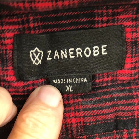 Zanerobe Men Shirt Size XL Lot Of Two Long Sleeve Button Up Plaid Casual Classic - Picture 11 of 14
